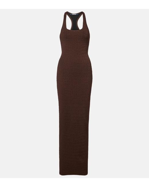 Jacquemus Brown Jersey Maxi Dress