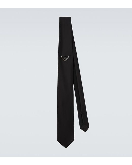 Prada Black Re-Nylon Tie for men
