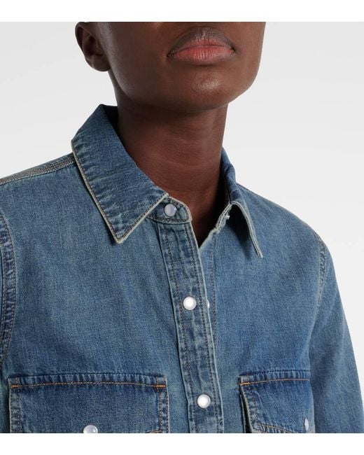 Veronica Beard Blue Noah Denim Shirt