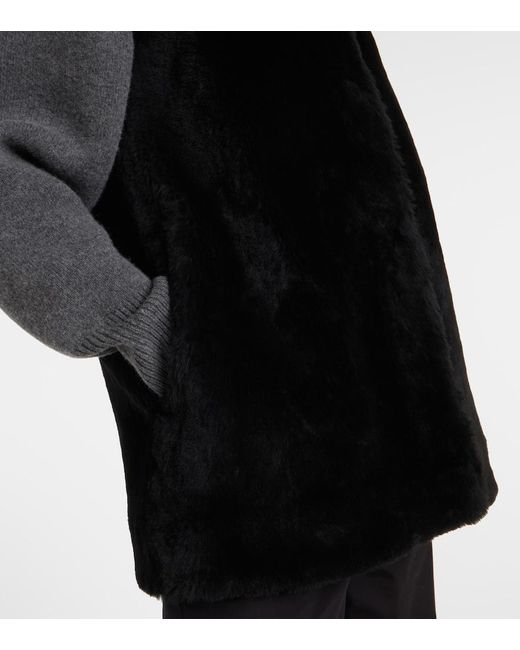 Totême Black Shearling Vest