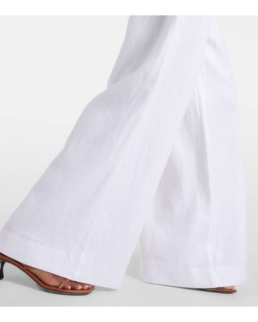 Pantalon ample Sasha en lin Staud en coloris White