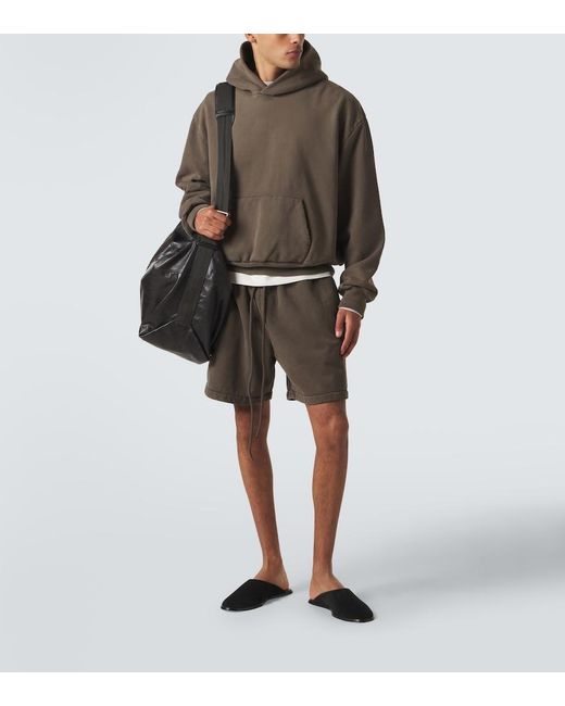Fear Of God Brown Cotton Jersey Hoodie for men