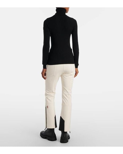 Moncler Black Wool-Blend Turtleneck Sweater