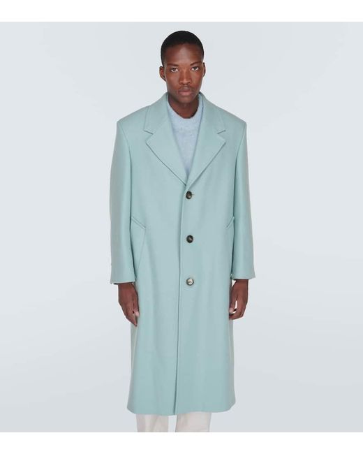 AMI Oversize-Mantel aus Gabardine in Blue für Herren