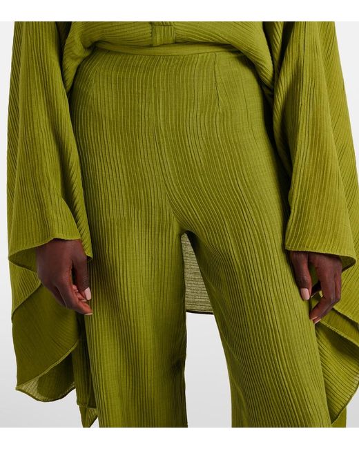 Taller Marmo Green San Juan Wide-Leg Pants