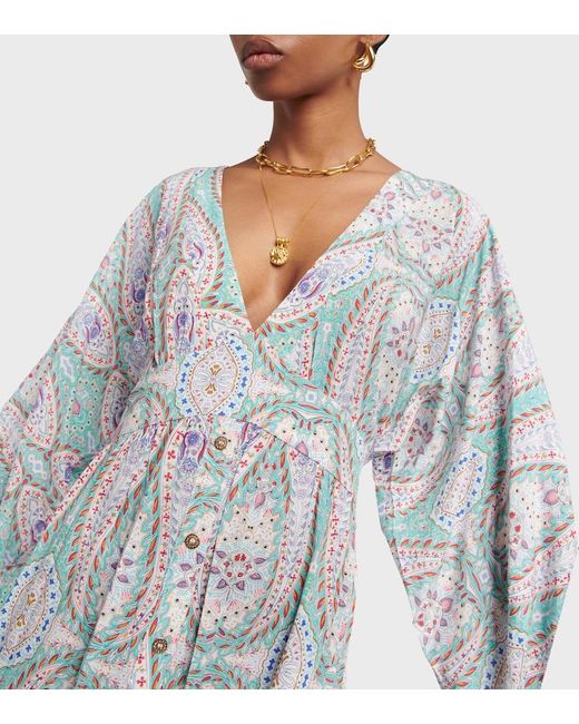 Melissa Odabash Blue Seline Paisley Maxi Dress