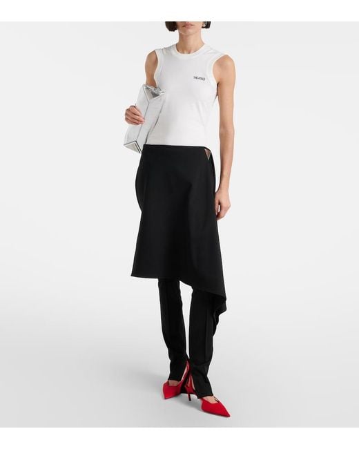 The Attico Red Satin Pumps