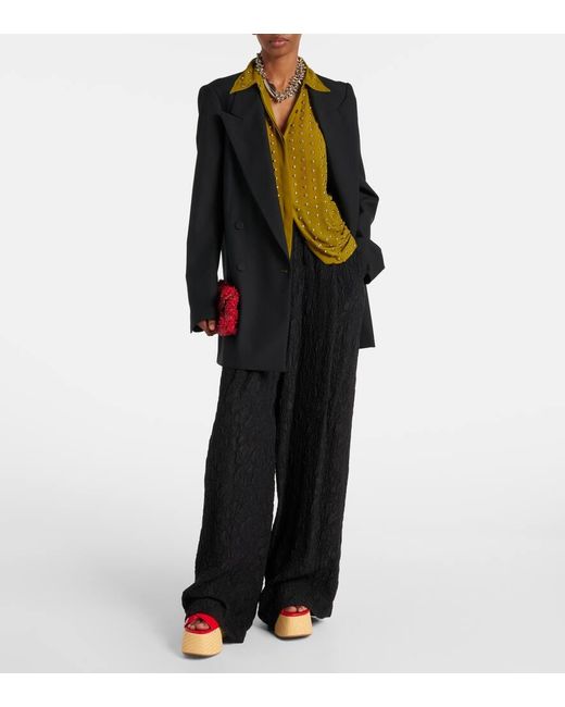 Paris Texas Red Mara Patent Leather Wedge Mules