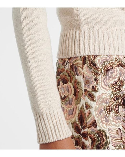 Valentino Natural Wool And Cashmere-Blend Sweater