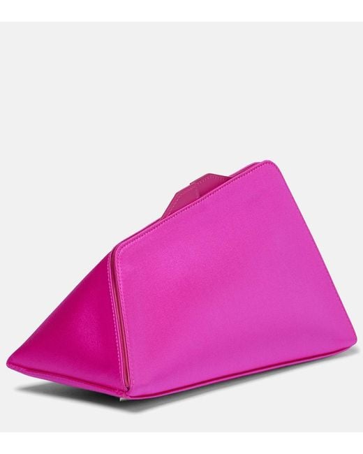 Clutch 8.30 PM en mezcla de seda The Attico de color Purple