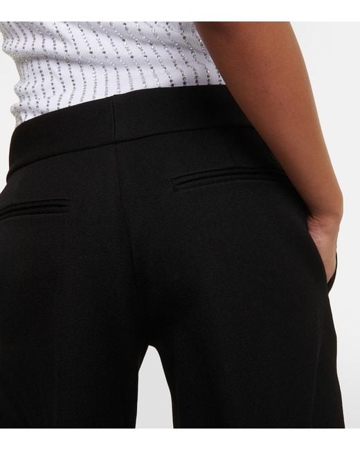 The Attico Blue Wide-Leg Satin Pants