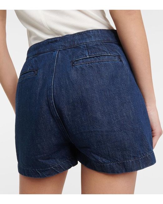 FRAME Blue Patch Pocket Trouser Denim Shorts