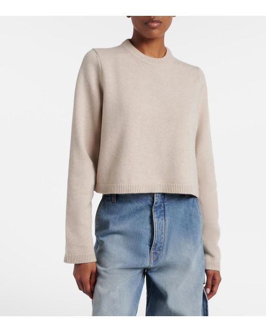Alaïa Natural Cashmere And Wool-Blend Sweater