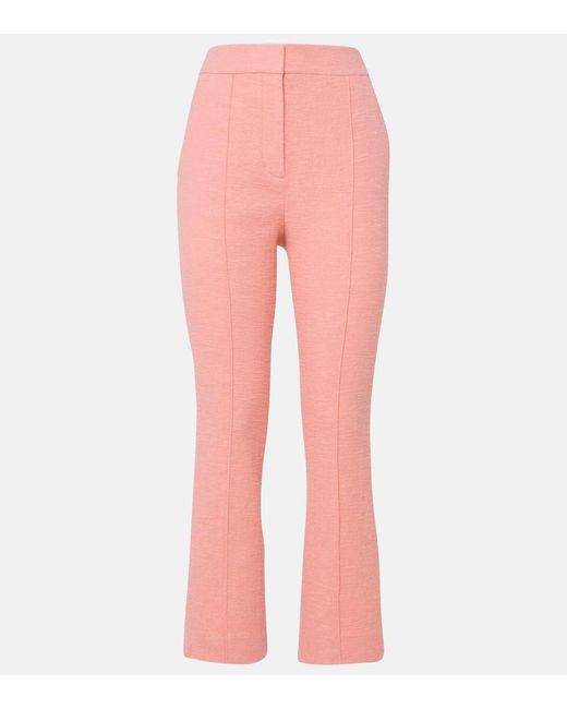 Pantalon Evase Tani En Coton Veronica Beard en coloris Pink