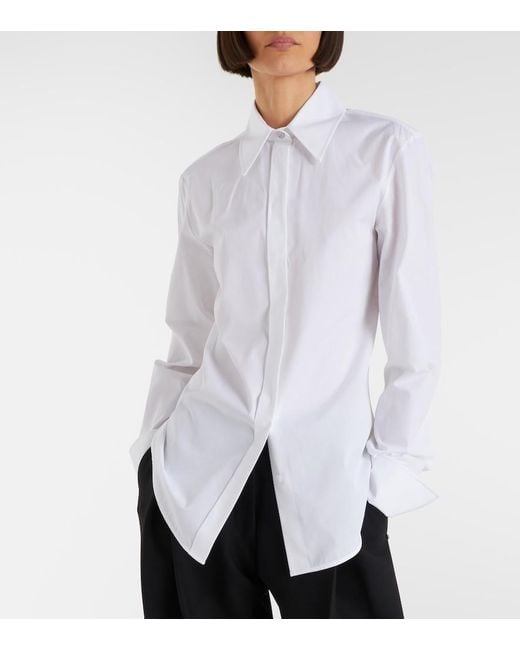 Sportmax White Cotton Poplin Shirt