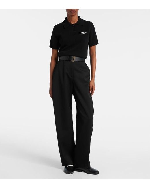 Givenchy Black Wool And Cashmere Polo Sweater