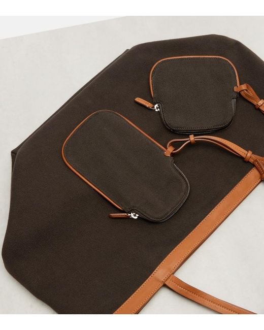 The Row Black Park Three Stitch Reversible Canvas Tote Bag
