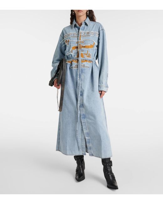 Robe chemise Evergreen Paris' Best en jean Y. Project en coloris Blue