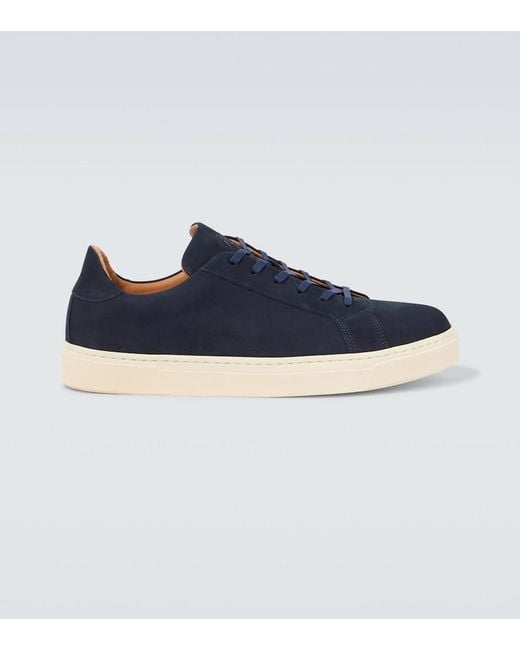 George Cleverley Blue Jack Ii Suede Sneakers for men