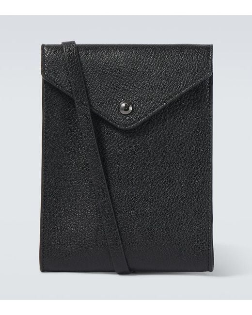 Lemaire Black Envelope Leather Shoulder Bag for men