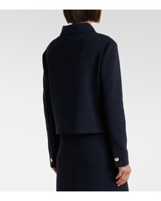 Max Mara Blue Cotton-Blend Jacket