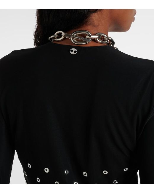 Rabanne Black Embellished Top