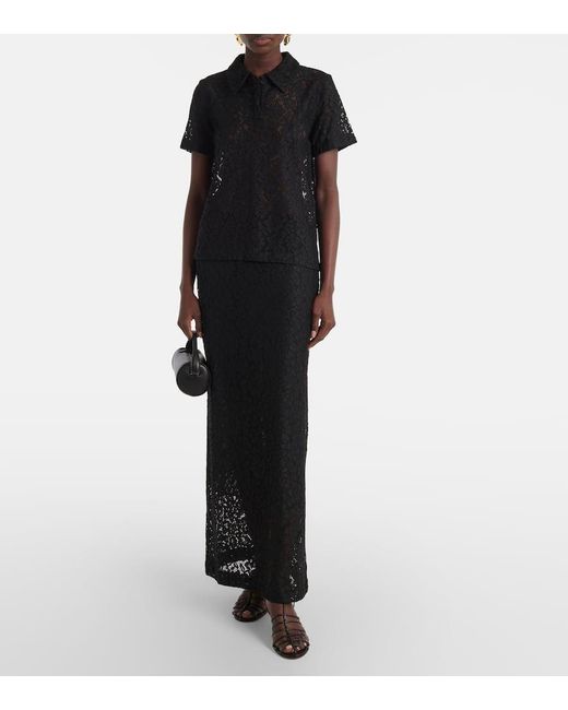 Proenza Schouler Black Maxirock Jasmine Aus Spitze