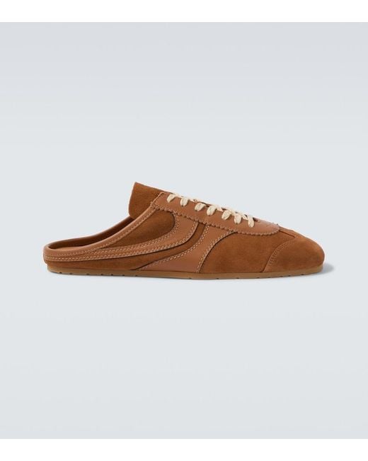 Dries Van Noten Brown Suede Mules for men