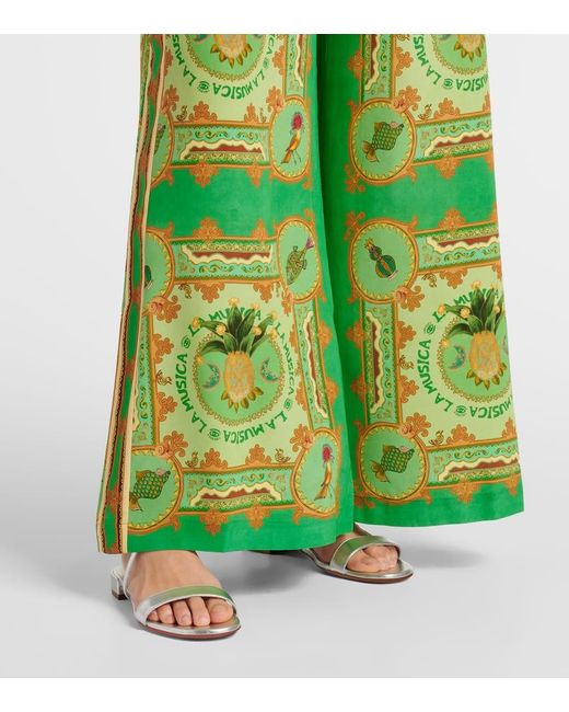 Pantaloni A Palazzo La Musica di ALÉMAIS in Green