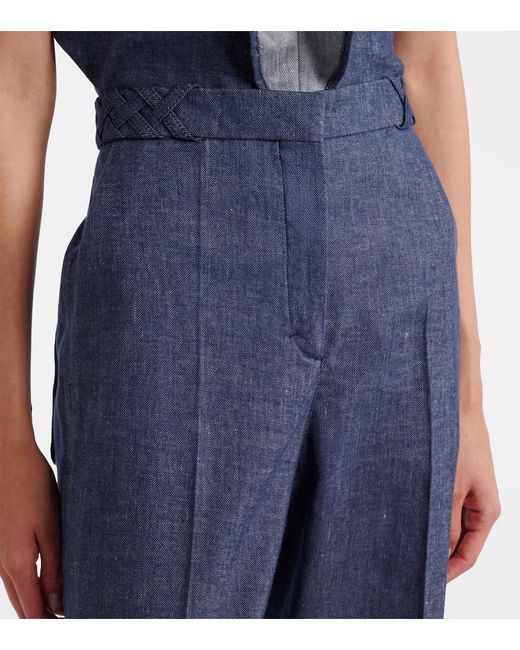 Dorothee Schumacher Blue Fluid Denim Flared Pants