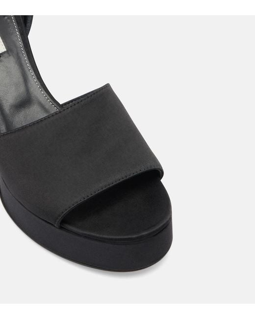 Totême  Black Satin Platform Sandals