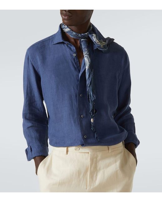 Camicia Nick di Fedeli in Blue da Uomo