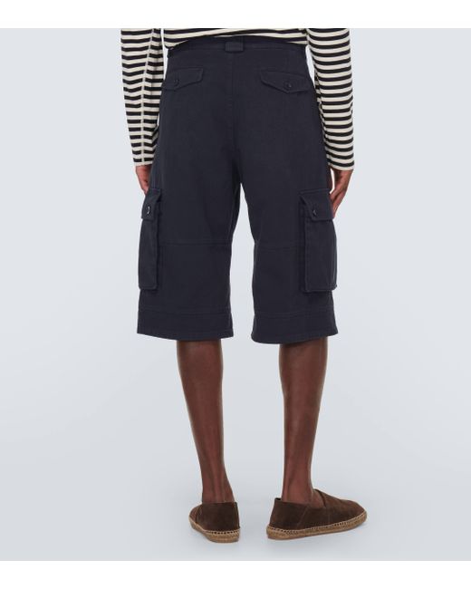 Dolce & Gabbana Blue Cotton Cargo Shorts for men