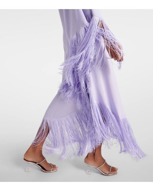 ‎Taller Marmo Purple Robe Spritz aus Crepe-Cady