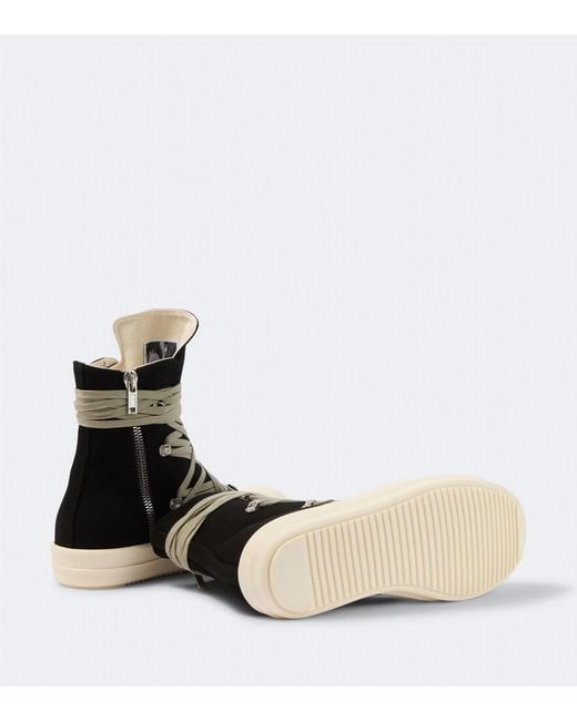 Rick Owens Black Drkshdw Megalace High-Top Sneakers for men