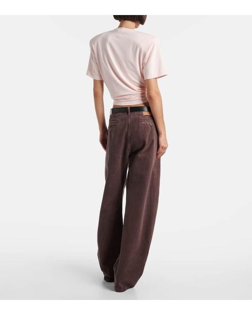 Magda Butrym Pink T-Shirt Aus Jersey