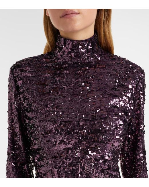 Rabanne Blue Sequined Top