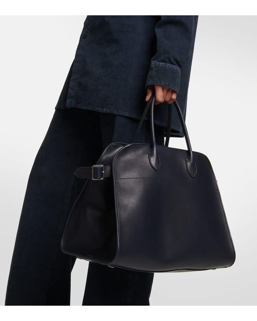 The Row Soft Margaux 15 Tote Bag in Black | Lyst