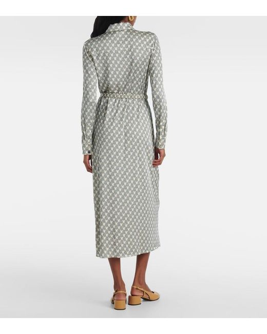 Tory Burch Gray Patterned Dress By