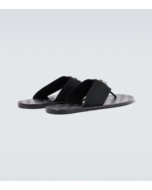 Gucci Brown Riviera Double G Thong Sandals for men