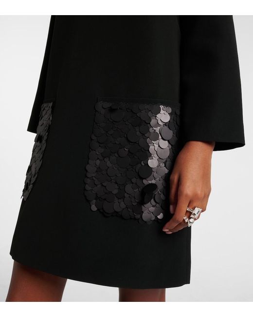 Joseph Black Bixio Sequined Satin Twill Minidress