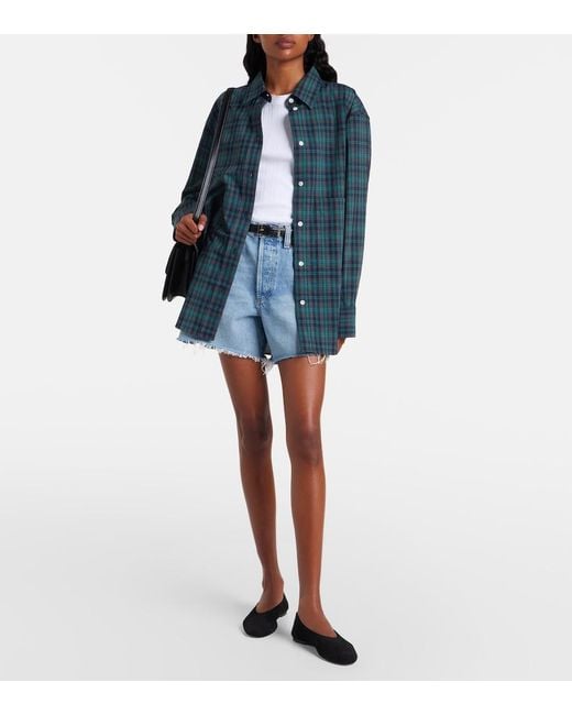 Agolde Blue Nye Denim Shorts
