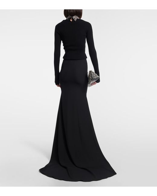 GIUSEPPE DI MORABITO Black Jersey Maxi Skirt