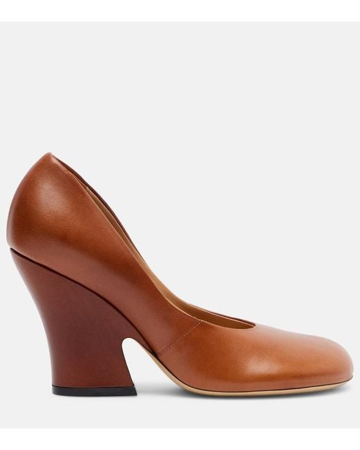 Dries Van Noten Brown Leather Pumps