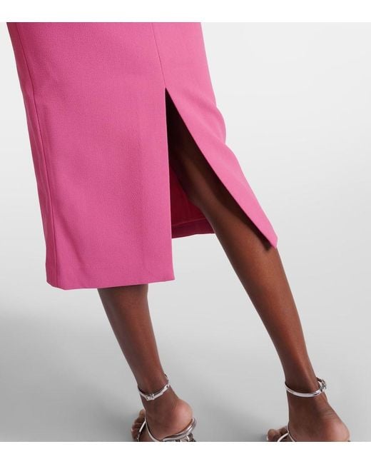 REBECCA VALLANCE ワンピース Anais off-shoulder crepe 926664 Anais off-shoulder crêpe midi dress in pink - Rebecca