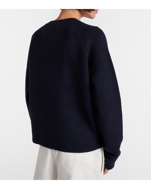 Totême  Blue Wool-Blend Cardigan