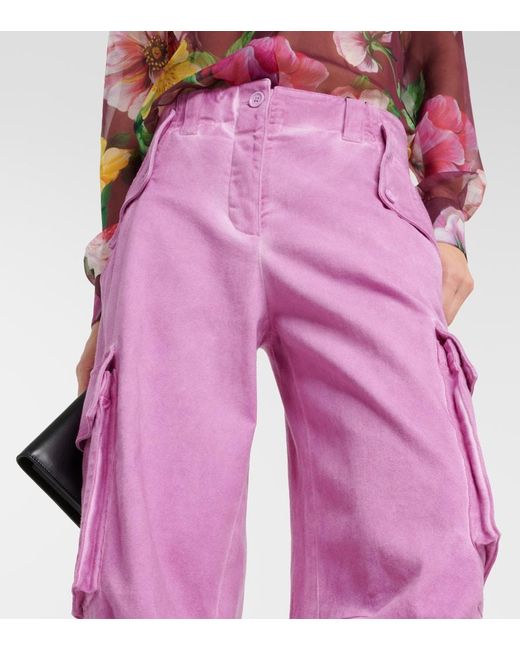 Dolce & Gabbana Pink Cargo Trousers