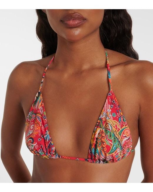 Etro Red Paisley Bikini