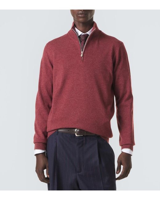 Pullover di Brunello Cucinelli in Red da Uomo