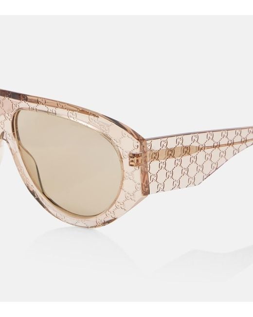 Gucci Natural Gg Shield Sunglasses